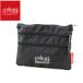  Manhattan Poe te-jiManhattan PortageTRIPLE ZIP POUCH(L) B сумка мужской женский Triple молния сумка сумка на плечо sakoshu
