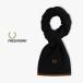  Fred Perry FRED PERRYmelino шерсть шарф Merino Wool Scarf черный / темный карамель C3319 U12