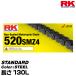 RK ɥ饤֥ STANDARD 520SMZ4 顼:STEEL Ĺ(󥯿):130L/Ŭӵ 125-250cc
