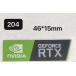 204# [NVIDIA GEFORCE RTX] эмблема наклейка #46*15mm# условия имеется бесплатная доставка 