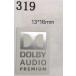 319# [DOLBY AUDIO PREMIUM] эмблема наклейка #13*16mm# условия имеется бесплатная доставка 