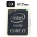 33# 4 плата [CORE i7 чёрный ] эмблема наклейка 16*21mm
