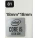 81# новый товар, не использовался #10 плата [CORE i5 10th Gen] эмблема наклейка 18mm*18mm