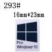 293# [Windows 10 PRO чёрный ] эмблема наклейка #16mm*23mm#