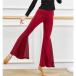  Berry Dance женский Dance брюки урок надеты танцевальный костюм йога брюки бальные танцы прекрасный ножек брюки flare pants одноцветный черный красный 