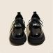  Kids толщина низ Loafer 5cm девочка Junior чёрный PU формальный церемония окончания входить . тип свадьба фортепьяно презентация "Семь, пять, три" посещение школы посещение детского сада весна лето осень красивый ......