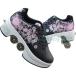  ролик skate ролик обувь взрослый / детский спортивные туфли 4 колесо модель деформация автоматика прогулочные туфли "дышит" выдающийся женщина мужчина 
