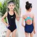 девочка One-piece купальный костюм Kids Junior плавание школьный купальник все в одном body type покрытие плавание одежда .. купальный костюм фитнес тренировка 