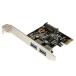 PEXUSB3S23 StarTech SuperSpeed USB 3.0 2 port extension PCI Express interface card 2x USB 3.0 5Gbps enhancing for PCIe x1 SATA power supply terminal (15 pin ) attaching 