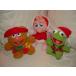 ĻѤ Vintage Muppets Christmas Plush: Set of 3 McDonalds Presents BABY KERMIT, MISS PIGGY, AND FOZZIE (NEW! MINTSEALED 1988)