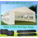 ƥ 40'x16' PE Party Tent White - Heavy Duty Wedding Canopy Carport Shelter - with Storage Bags - By DELTA Canopies