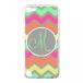 2 in 1 PC Monogrammed Multicolored Pastel Chevron With Initials Monogram Personalized IPOD TOUCH 5 PVC CaseCover New Fashion, Best Gift