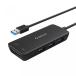 2 in 1 PC ORICO SuperSpeed USB 3.0 Hub with Built-In TF & SD Card Reader to 5Gbps - Black (H3TS-U3)