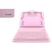 2 in 1 PC SANOXY iPad MINI case with integrated Bluetooth keyboard2 in 1 Premium Vegan Leather Case Cover wBluetooth3.0 Keyboard for iPad MINI (PINK)