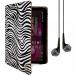 2 in 1 PC VanGoddy Mary Standing Portfolio Case for Acer Iconia One 10, 10.1-inch Tablet with Headphones (Zebra)