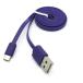 2 in 1 PC Premium Purple 3ft Flat USB Cable Charging Cord Data Sync Wire for Samsung Galaxy S6, S6 Edge, S5, S4, S3, S2, Mini - Galaxy Note 4 3 2 1