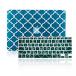 2 in 1 PC TopCase 2 in 1 - Quatrefoil  Moroccan Trellis Ultra Slim Light Weight Rubberized Hard Case Cover and Matching Color Quatrefoil  Moroccan
