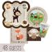 ĻѤ Woodland Creatures - Baby Shower or Birthday Party Tableware Bundle for 48 Guests