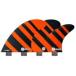 ե SHAPER FINS FCS CORE-LITE S3 ORANGE ZEBRA 5 FIN SET