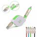 2 in 1 PC Geekercity 2M6.6FT 2 IN 1 Retractable Charging Data Sync Cable Cord - Lightning Micro USB to USB Charger Cable for iPhone 7 6 Plus 6S iPad