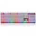ߥPC Motospeed K10 Aluminium Alloy Top Cover with Bicolor Injection Keycaps Mechanical Keyboard Gaming Keyboard (Pink)