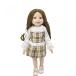 幼児用おもちゃ With Check Skirt 18 Inch American Baby Girl Full Vinyl Princess Doll Baby Realistic Doll Toy Kids Birthday Xmas Gift