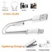 2 in 1 PC 2 in 1 USB to 3.5mm Audio Adapter for iPhone 7, AblerV Charger and 3.5mm Earphone Stereo Jack Cable Adapter [No Music Control] for iPhone