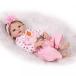 ĻѤ NKol Reborn Baby Dolls Silicone Vinyl Body Newborn Realistic Baby Girl Doll with Pink Suit 22inch 57cm Magnetic Mouth Waterproof Toys