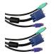 դ 6ft Black KVM Cable, VGA Male and Dual PS2 Male ( 3 PACK ) BY NETCNA