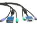 դ 6ft Black KVM Cable, VGA and Dual PS2, Male to Female ( 3 PACK ) BY NETCNA