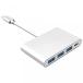 2 in 1 PC USB C to USB 3.0 Hub, ARKTEK Type C (male) to USB A 3.0 (female) with Type C (female) Charging, 4-in-1 Hub Adapter for MacBook Series