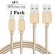 2 in 1 PC Lightning Cable 2Pack 6FT Nylon Braided Certified iPhone Cable - USB Cord Charging Charger for Apple iPhone 8, 8 Plus, 7, 7 Plus, 6, 6s,
