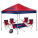 ƥ NCAA Hall of Fame Tailgate Bundle - University of Mississippi (1 9x9 Canopy, 4 Kickoff Chairs, 1 16 Can Cooler, 1 Endzone Table)
