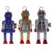 ܥå MonkeyJack 3 Pieces Vintage Wind Up Clockwork Mechanical Walking Tin Space Robots