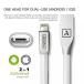 2 in 1 PC AirMoo 2-in-1 Lightning and Micro USB Cable, Premium Durable Sync and Fast Charging Cable Cord for Apple iPhone 7  7 Plus  6S  6S Plus  6