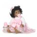 ĻѤ NCol Reborn Baby Dolls, African American Lifelike Realistic Baby Dolls, 22inch 55cm Curly Black Hair Weighted Baby Toys