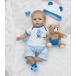 幼児用おもちゃ Pursue Baby Soft Body Lifelike Poseable Baby Boy with Blue Eyes “ABC”, 22 Inch 34 Vinyl Limbs Realistic Weighted Baby Doll with