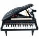電子おもちゃ 31 Keys Piano Keyboard Toy Electronic Musical Multifunctional Instruments with Microphone for Kids(Black)