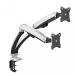 2 in 1 PC Elevens Dual Monitor Arms Mount - Full Motion Swivel Articulating Gas Springs - Dual Screen Desk Mount - Universal Fit for 13” - 30”