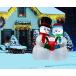 Żҥե New 8FT Tall Inflatable Happy Family Snowman With 7pcs LED Lights Christmas X'mas Decoration