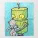 ロボット Society6 Robot - Gray Kitty! Throw Blanket