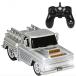 ŻҤ Quality Toys - Remote Controlled Drag Race Truck - 2.4Ghz Radio Remote Control Car - RC 4 Wheels Silver Trucks - Lights Sounds USB