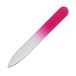  nail file Czech. worker . finishing . glass made nails file 90mm both sides type ( transparent soft case entering ) pink 
