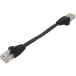  аудио вентилятор LAN кабель Cat6 Flat Giga bit соответствует короткий . примерно 15cm( терминал содержит ) черный 1 шт. 