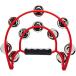 2 row tambourine, trout fa knee made of metal. bell in stock. percussion instruments handbell is, child . adult music beginner therefore. great musical instruments. present. ( red )