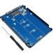 ALIKSO M.2 NGFF SATA SSD - 2.5 дюймовый SATA3.0 конверсионный адаптор коннектор 7MM толщина aluminium установленный снаружи кейс тепловое излучение,M