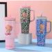  Kitty Chan высокий стакан соломинка имеется 40oz большая вместимость нержавеющая сталь вакуум изоляция теплоизоляция термос леопардовая расцветка черный симпатичный модный уличный подарок 