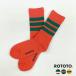 gg \bNX Y fB[X ROTOTO FINE PILE STRIPED CREW SOCKSt@CpC XgCvN[\bNX R1399 C u҂ 3{C K戵i