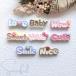  декоративные элементы знак plate one отметка Love Smile Baby Hello Sweet приклеивание детали 4 шт D-0579