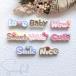  декоративные элементы знак plate one отметка Love Smile Baby Hello Sweet 4 шт D-0579